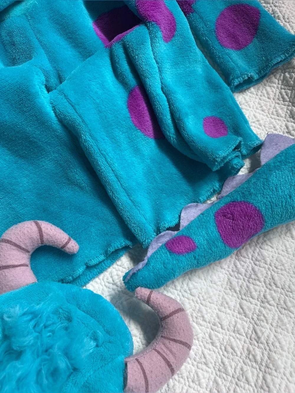 Disney Pixar Monsters Inc Sulley Toddler Costume Plush 3 Piece Halloween